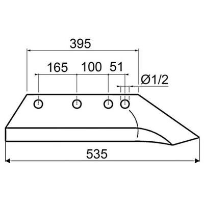 Bec verseur droit 14 pouces type IH 622144