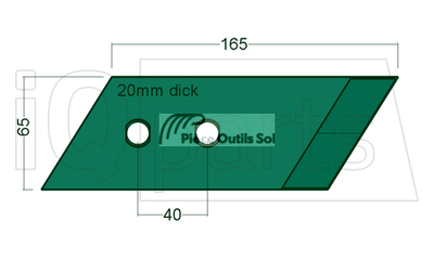 Pointe de Kverneland Reversible 053090 Diamant